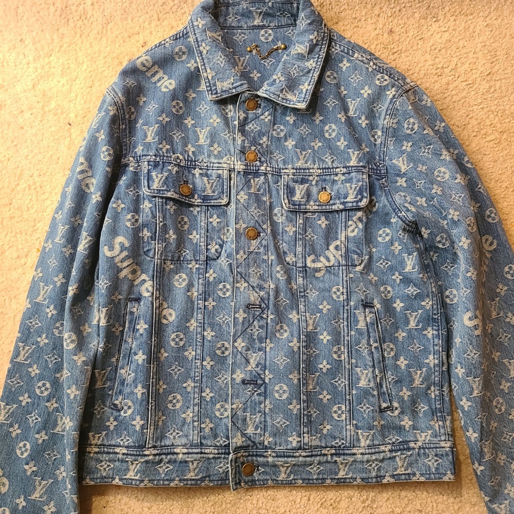 Supreme x Louis Vuitton Jacquard Denim Trucker Jacket